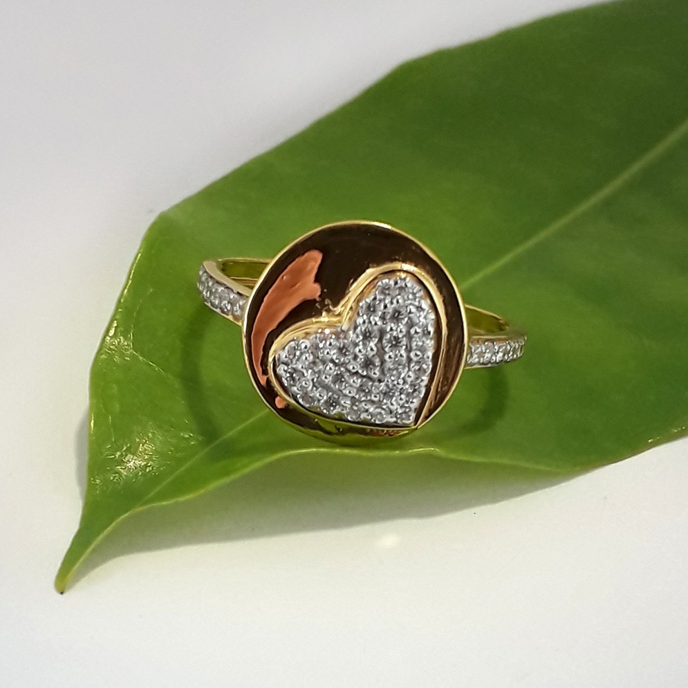 22KT Gold Heart Shape Ring For Women MJ-R011