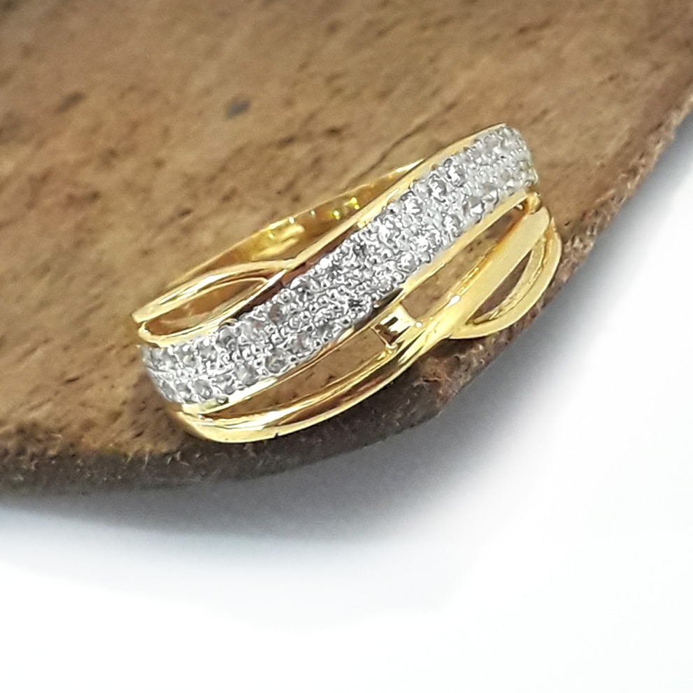 916 Gold CZ Attractive Ladies Ring MJ-R008