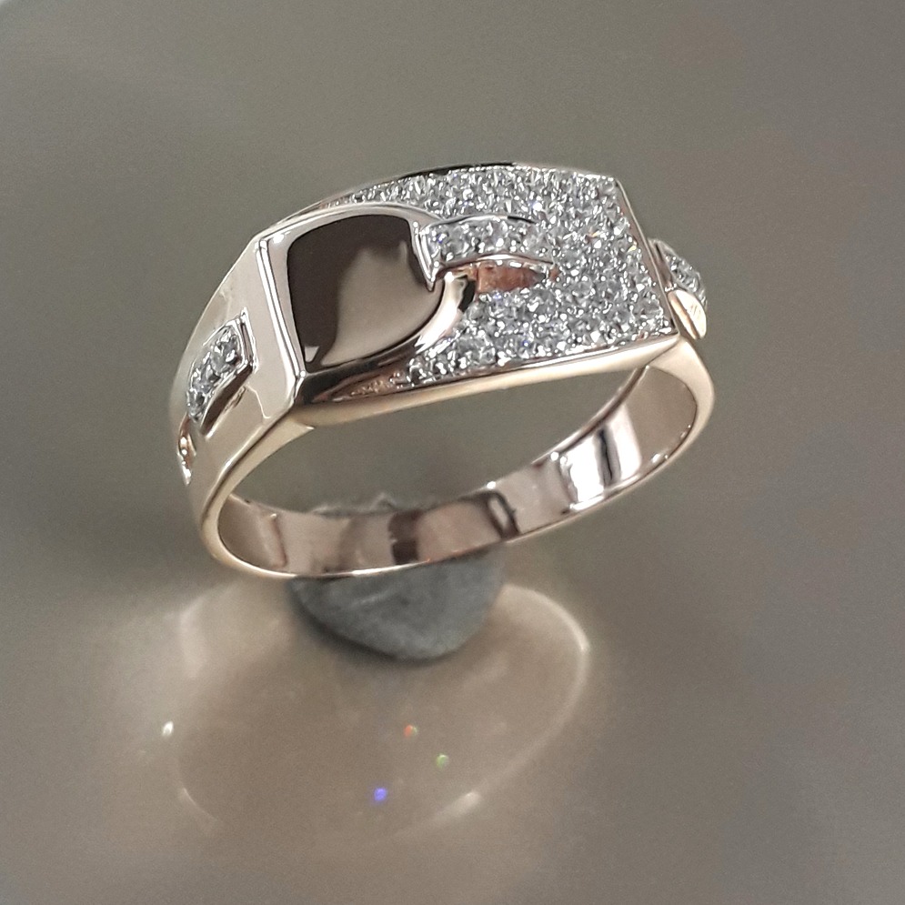 18kt rose gold designer ring for men mj-r006