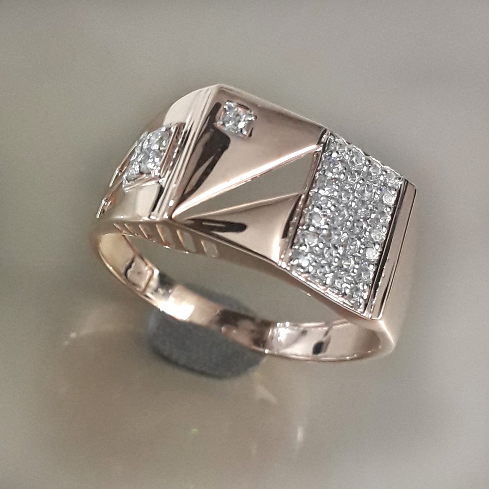 18KT Rose gold attractive ring for men mj-r003