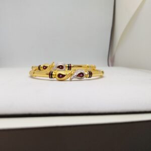 22KT/916 LEAFY DESIGN GOLD  KADLI BANGLE