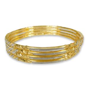 22KT VERTICAL DESIGNED GOLD  KADLI BANGLE