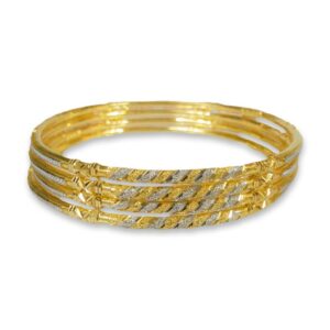 22KT VERTICAL DESIGNED GOLD  KADLI BANGLE
