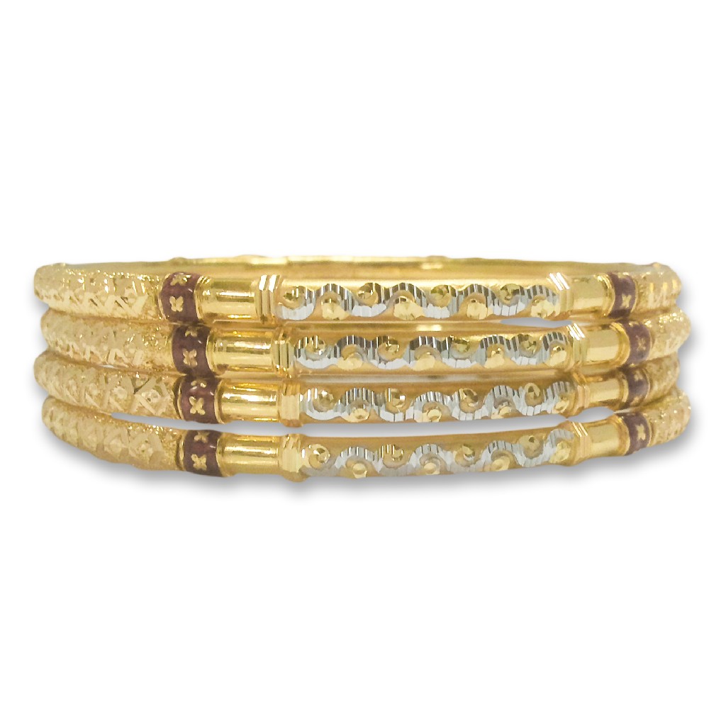 22KT/916 ZIGZAG DESIGNED GOLD  KADLI BANGLE