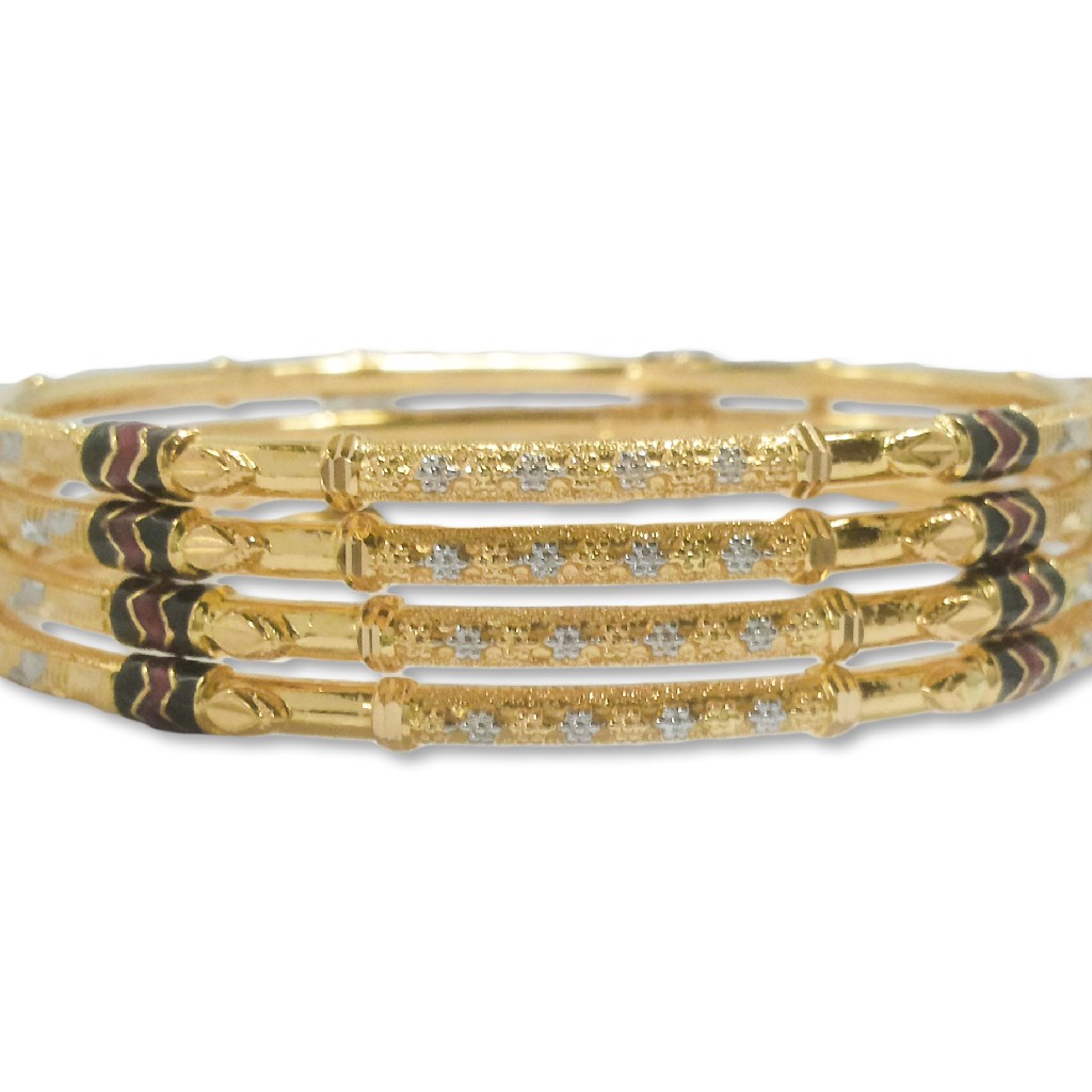 916/22kt 4 piece gold kadli bangle - Image 2
