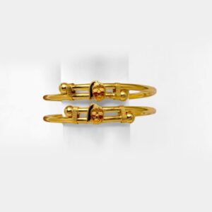 22kt/916 cute girl face baby bangle kadli