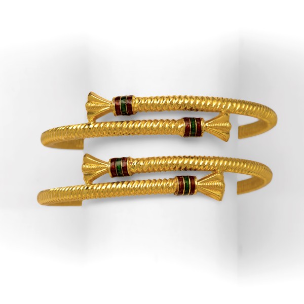 GOLD FANCY VARIYA  KADLI BANGLE