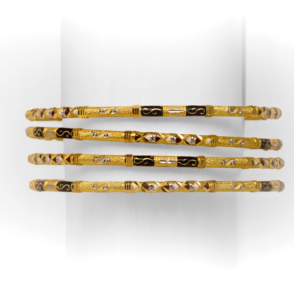 22 KT GOLD MODERN 4 PIECE  KADLI SET