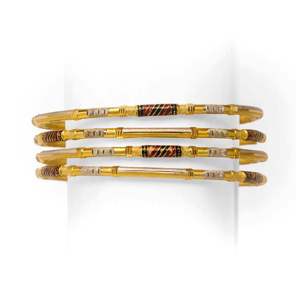 916 GOLD FANCY 4 PIECE  KADLI SET