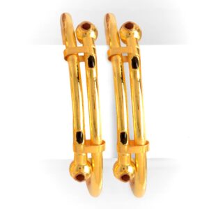 916 Gold Modern Ball Pipe Kadali Bangle BO-033