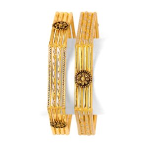 22Kt Gold Designer  Kadali Bangle BO-028