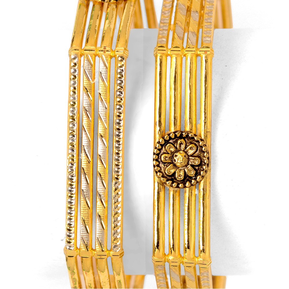 22Kt Gold Designer  Kadali Bangle BO-028