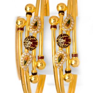 22Kt Gold Designer Ball Pipe  Kadali BO-026