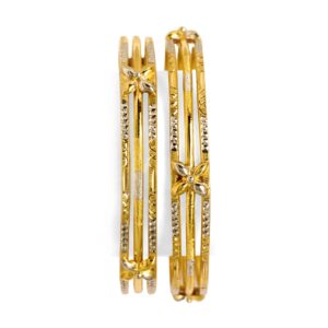 22Kt Gold 3 Pipe  Kadali Bangle BO-024