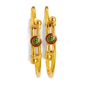 916 Gold Om Design Ball Pipe Kadali BO-023