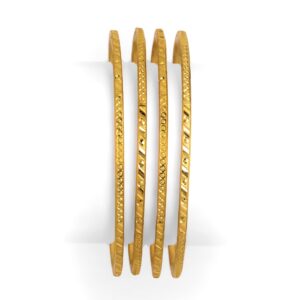 22kt gold simple 4 pcs bangle set bo-020