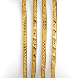 22kt gold simple 4 pcs bangle set bo-020