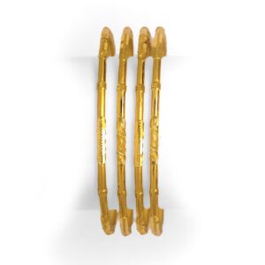 916 Gold Fancy Four Piece Bangle Set BO-018