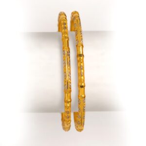 22Kt Gold Pipe Kadli Bangle BO-006
