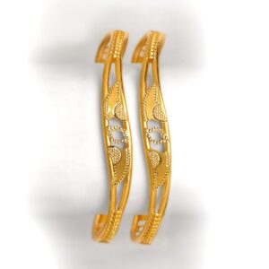 22kt gold fancy  kadali bangle bO-001
