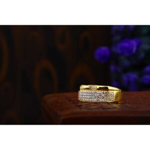 22ct CZ Long Gents Ring