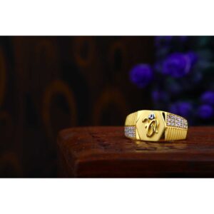 916 CZ Ganpati Gents Ring