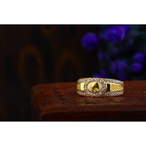 22ct CZ God Gents Ring