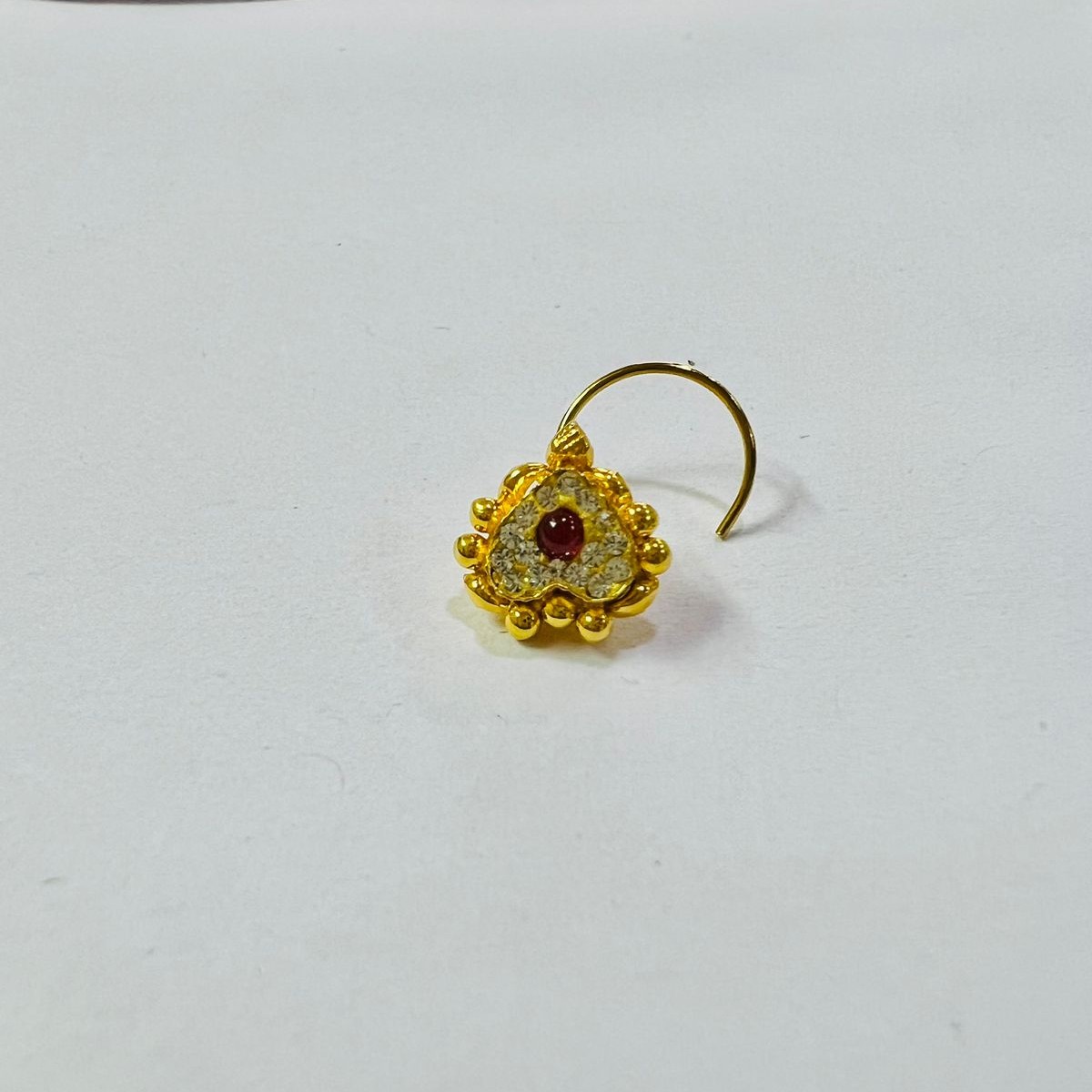 22K Gold Designer Jadtar Nosepin