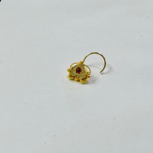 22K Gold Heart Shape Diamond Nosepin