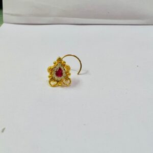 916 Gold Pink Stone Jadtar Kanti