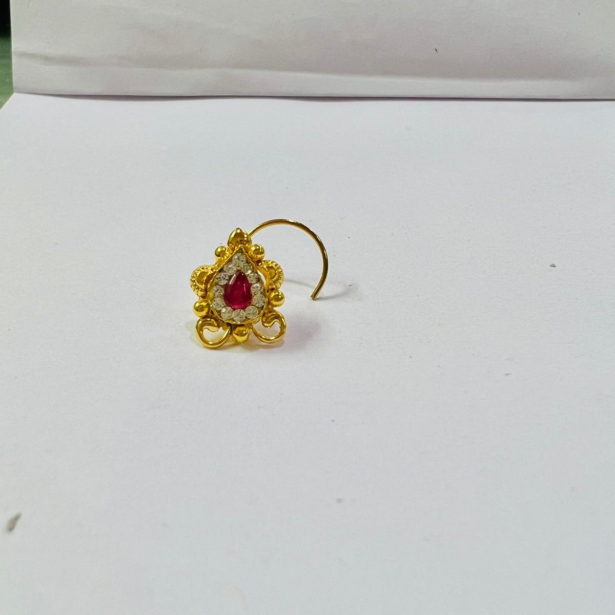 916 Gold Pink Stone Jadtar Kanti