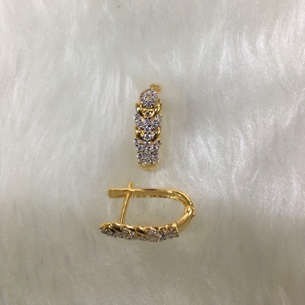 18k cz gold bali