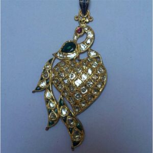 22KT Gold Jadau Polki Pendant