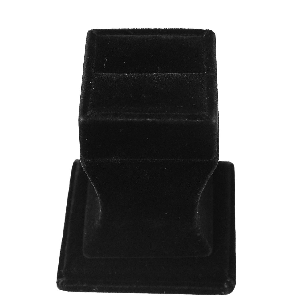 jewellery ring stand black fur