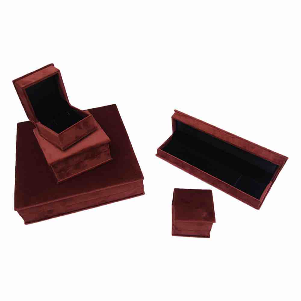 Brown swede jewellery box - Image 2
