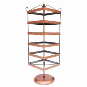 Rotating square Metal earring stand
