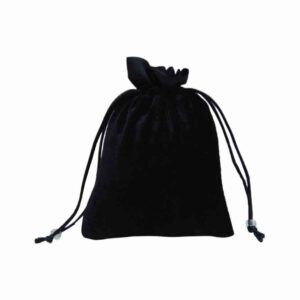 Black velvet pouches
