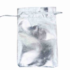 Shiny golden & silver pouches