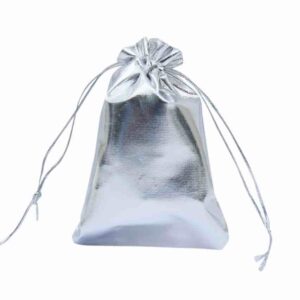 Shiny golden & silver pouches