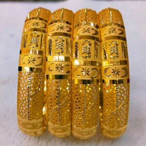 916 Gold Kalkatti Design Bangles