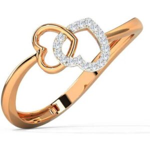 Rose gold two Heart ring