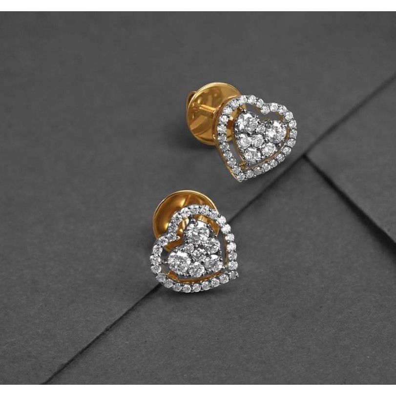 916 Gold Heart Shape Earrings