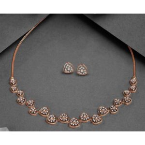 Fancy diamond necklace set 916