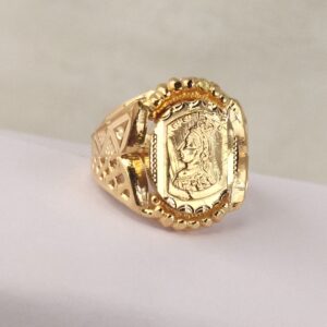 916 Gold Gents Cz Ring