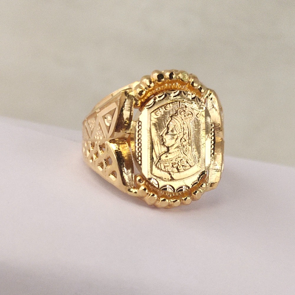 916 Gold Gents Cz Ring