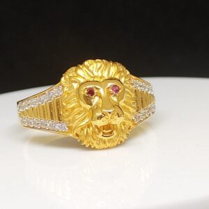 916 Gold Cz Gents Ring