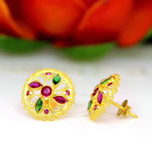 916 gold rajesthani earring