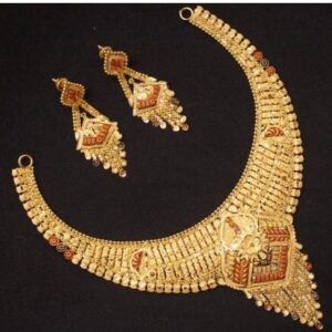 22 k 916 gold necklace with errings
