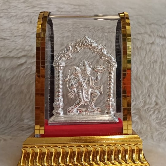 silver hanumanji casting murti