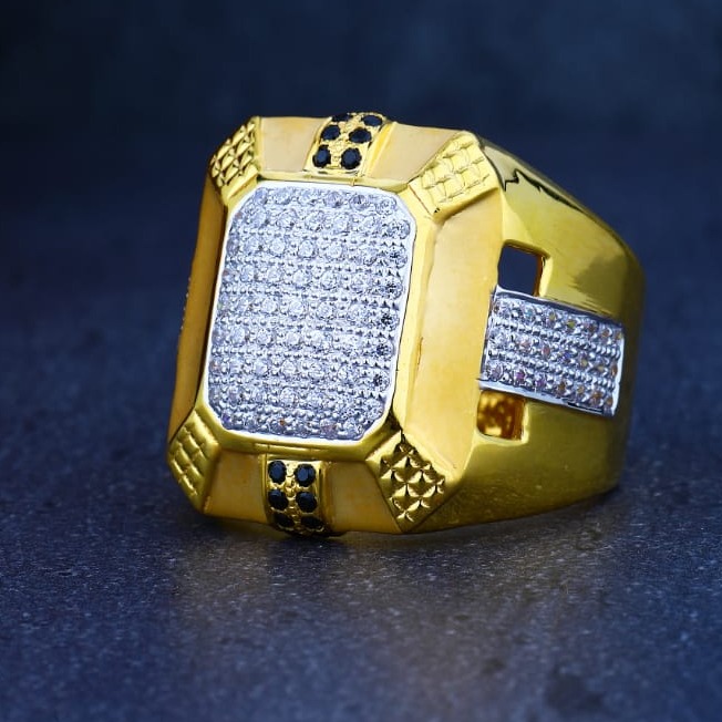 916 gold cz rings for gents